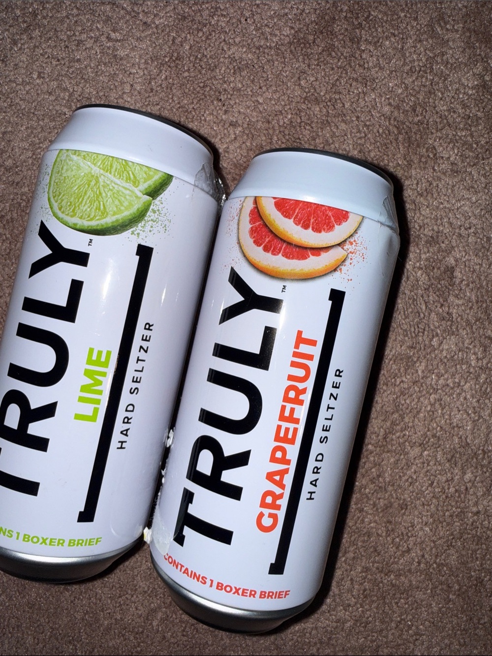 TRULY boxers NEW 2 truly size large or small seltzer boxers 21+